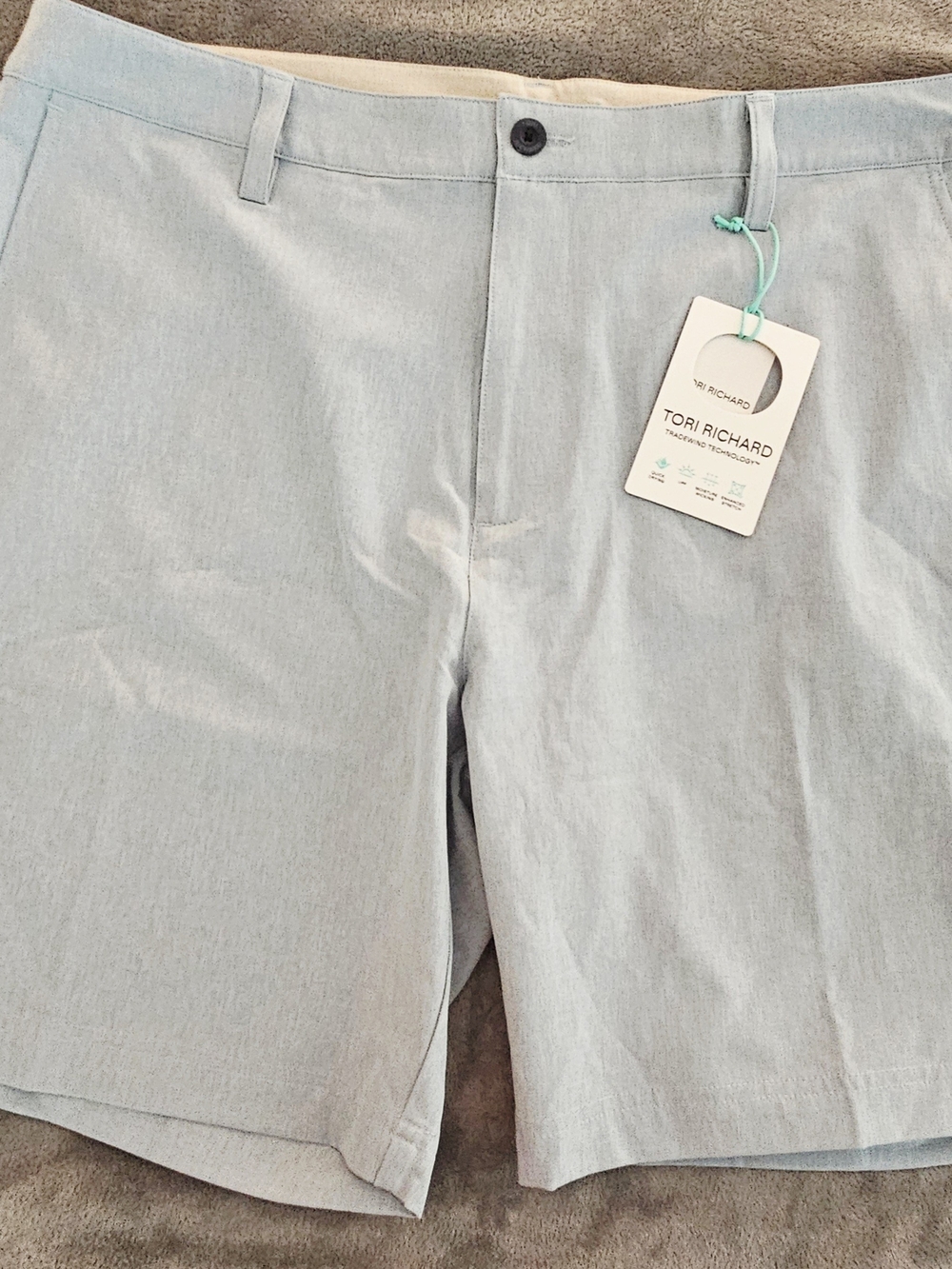 Tori Richard Pale Blue Men's Surf-n-Turf Shorts